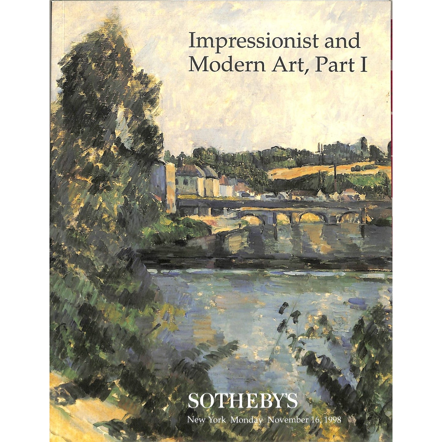 Sotheby's Impressionist and Modern Part 1 Art Auction Catalog November 16, 1998