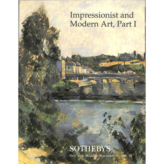 Sotheby's Impressionist and Modern Part 1 Art Auction Catalog November 16, 1998