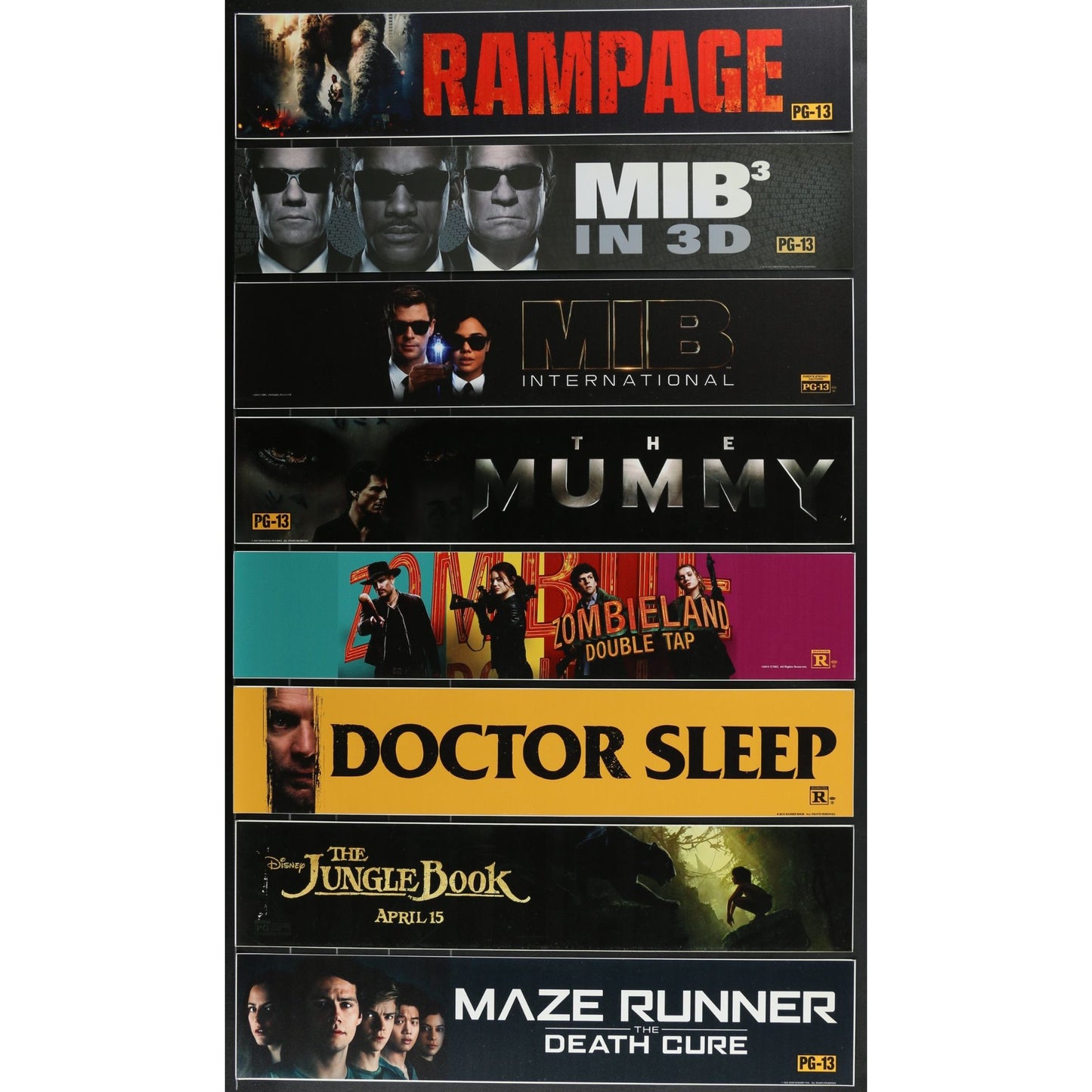95 Original Movie Theater Mylars Horror Sci-Fi 5x25