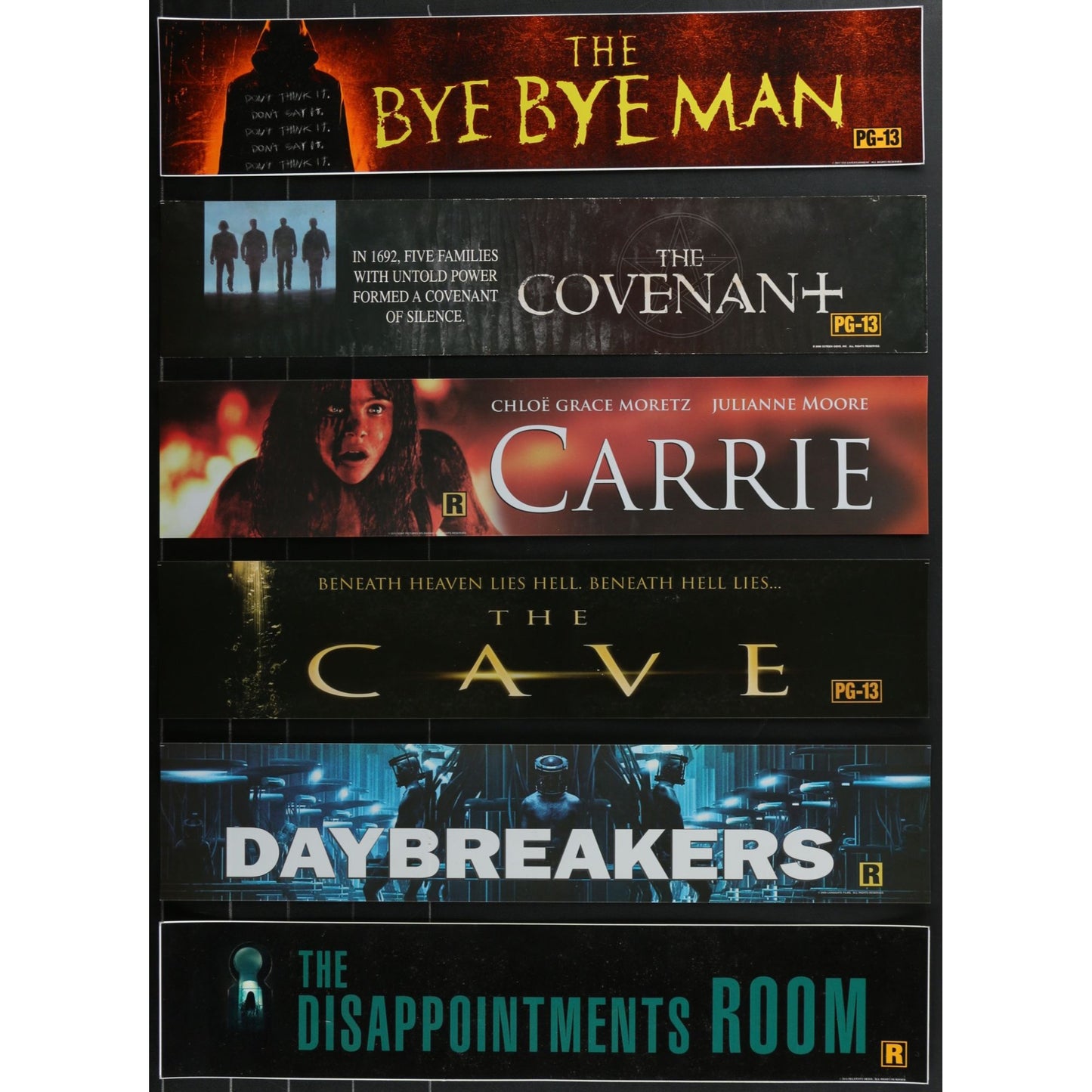 95 Original Movie Theater Mylars Horror Sci-Fi 5x25