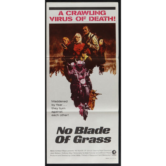 No Blade of Grass (1970) Original Australian Daybill Poster Folded 13x30