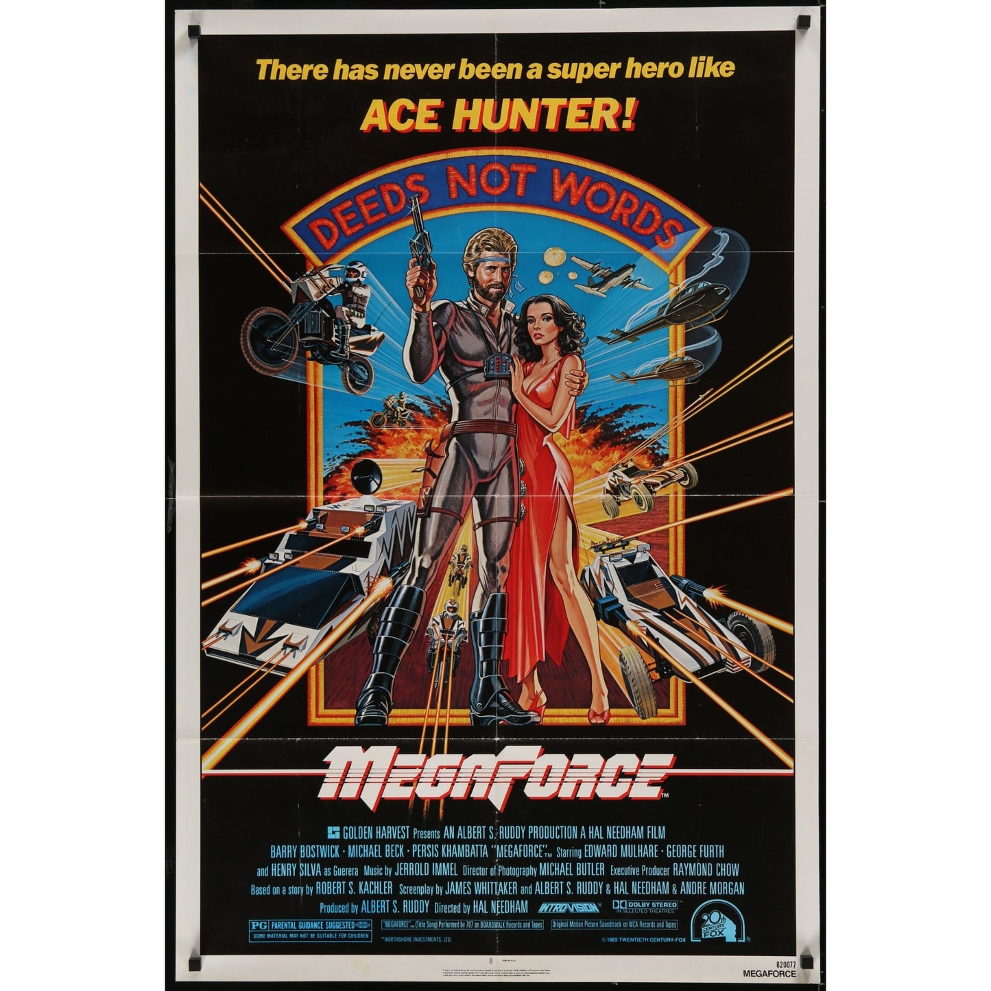 Megaforce (1982) Original Movie Poster Folded 27x41