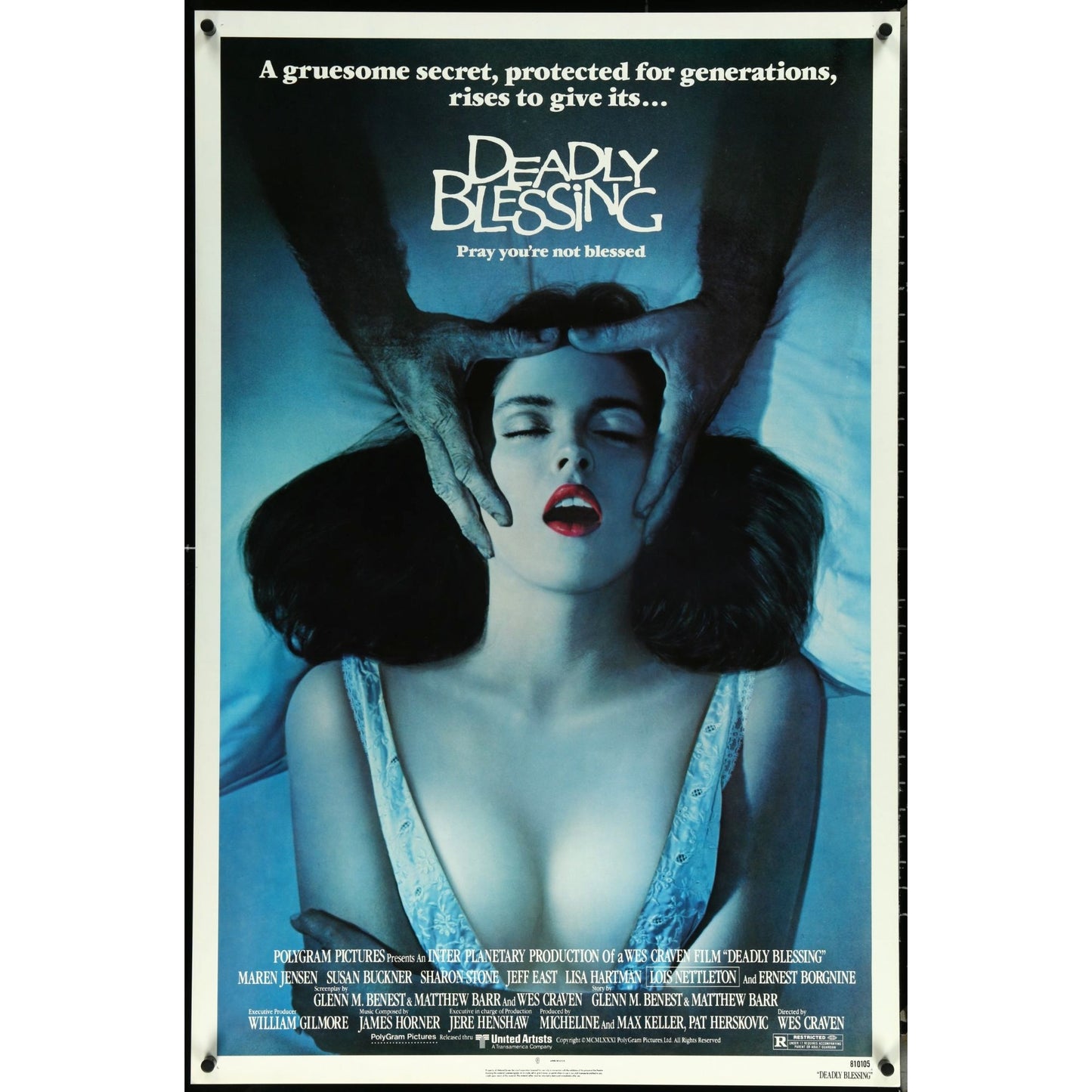 Deadly Blessing (1981) Original Rolled SS Movie Poster 27x41 Wes Craven EX Cond!