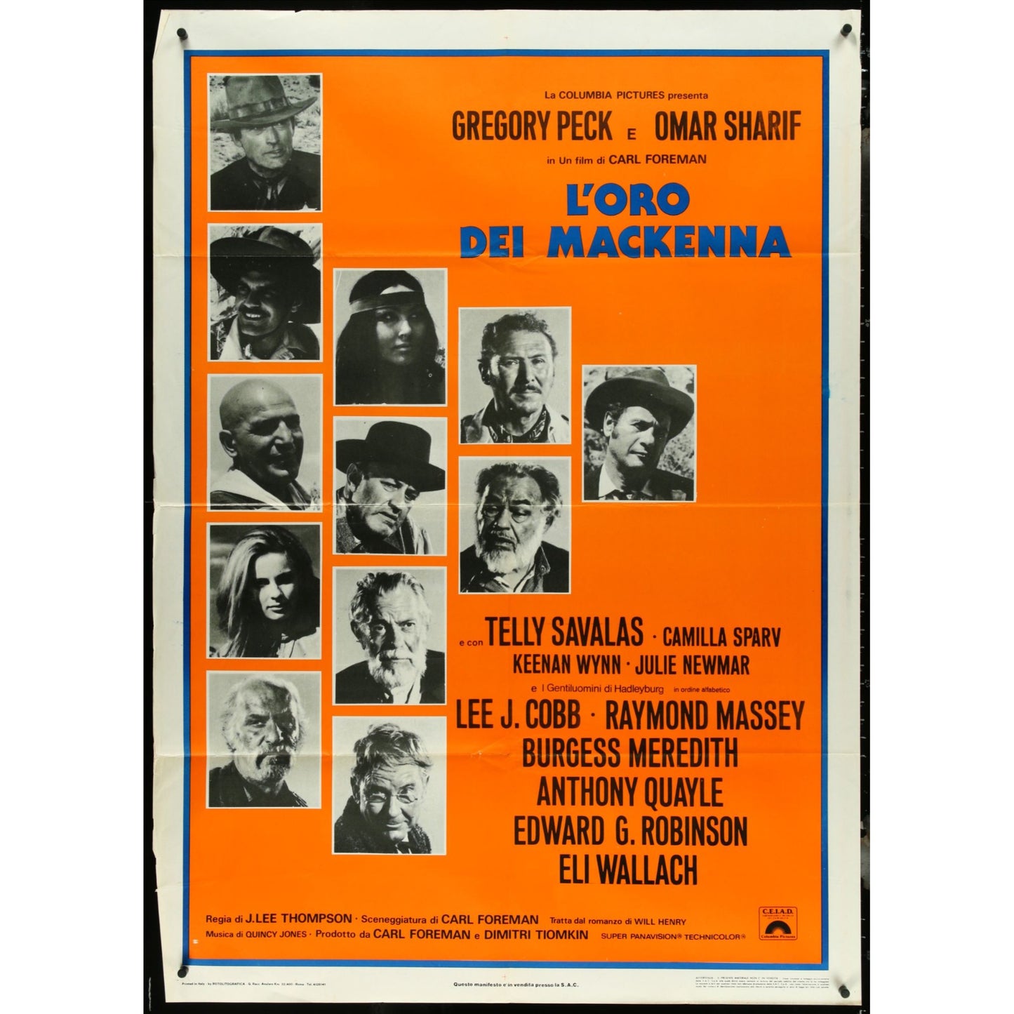 Amazing Collection of 23 Large folded Italian Movie Posters 1960s-1970s 39.5x55"