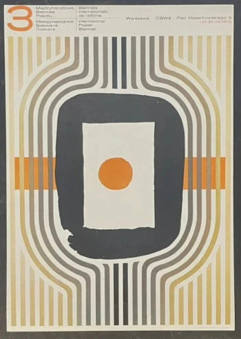 3rd International Poster Biennale, Warsaw (1970) Original Polish Poster 13x19