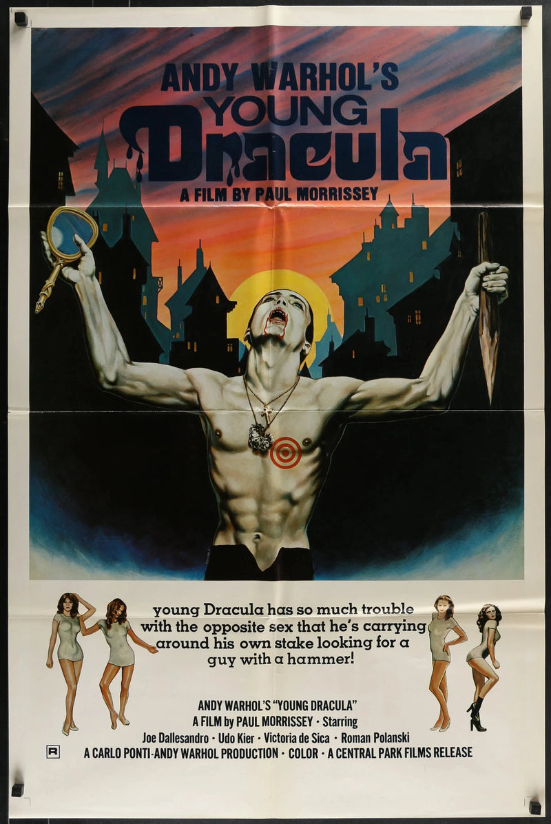 Andy Warhol’s Young Dracula (R1976) Original Movie Poster Folded 27x41