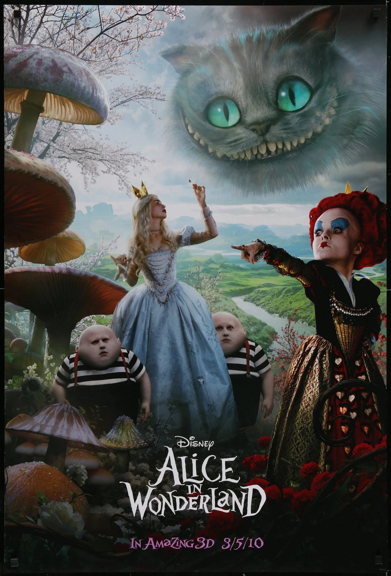 Alice in Wonderland 2010 Original DS USA One-Sheet Movie Poster Depp Bonham