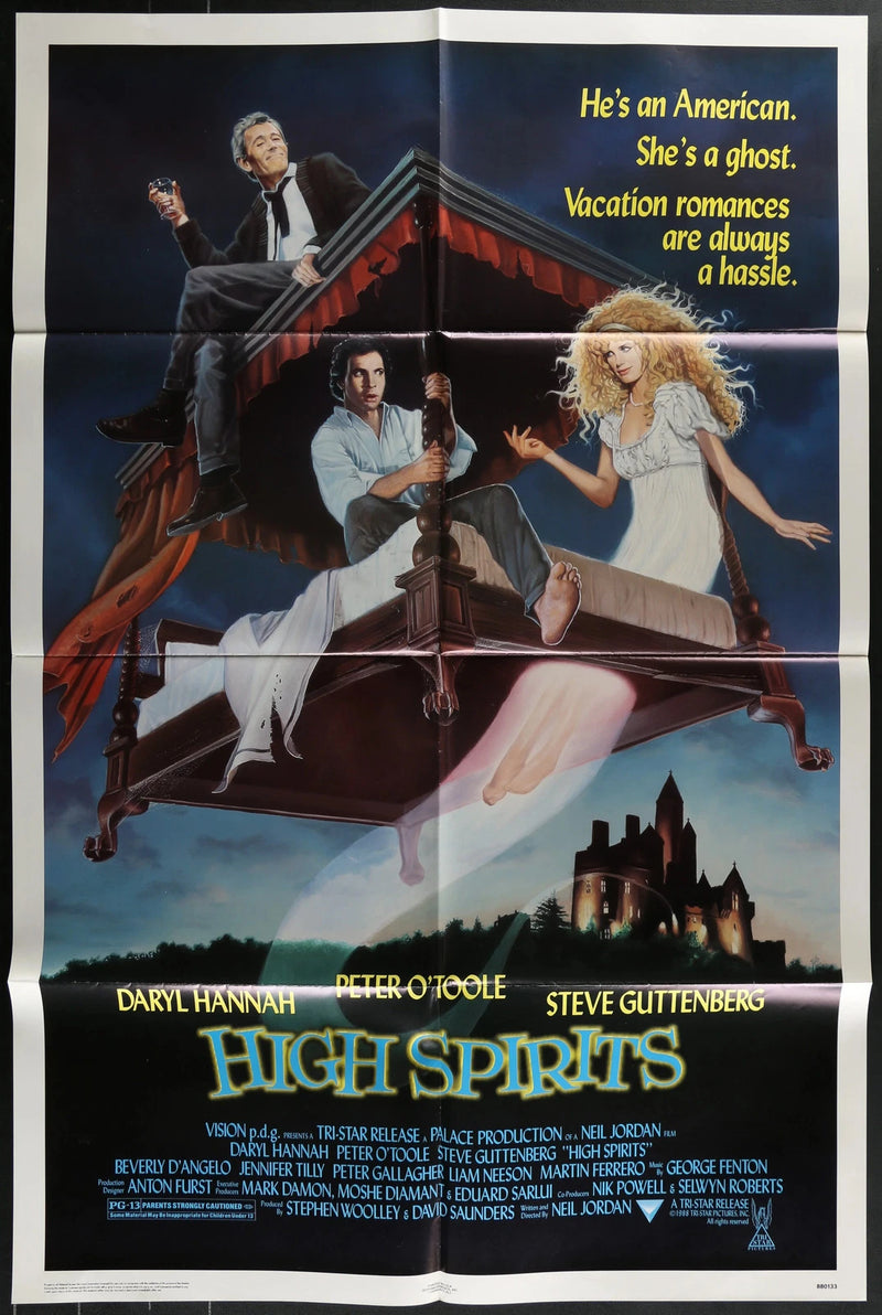 High Spirits 1988 Movie Poster Original USA One Sheet 27x41 Peter O'Toole Folded