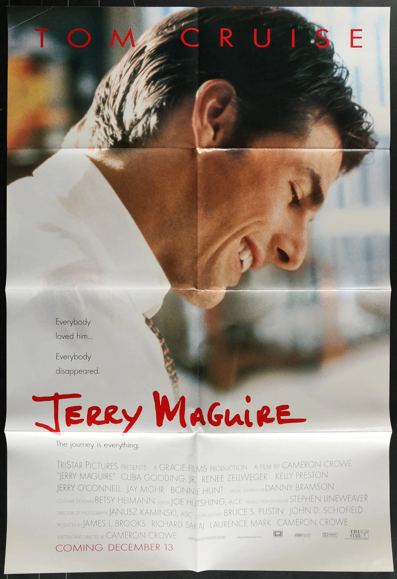 Jerry Maguire 1996 Original Movie Poster 27x40 Tom Cruise Sports Drama