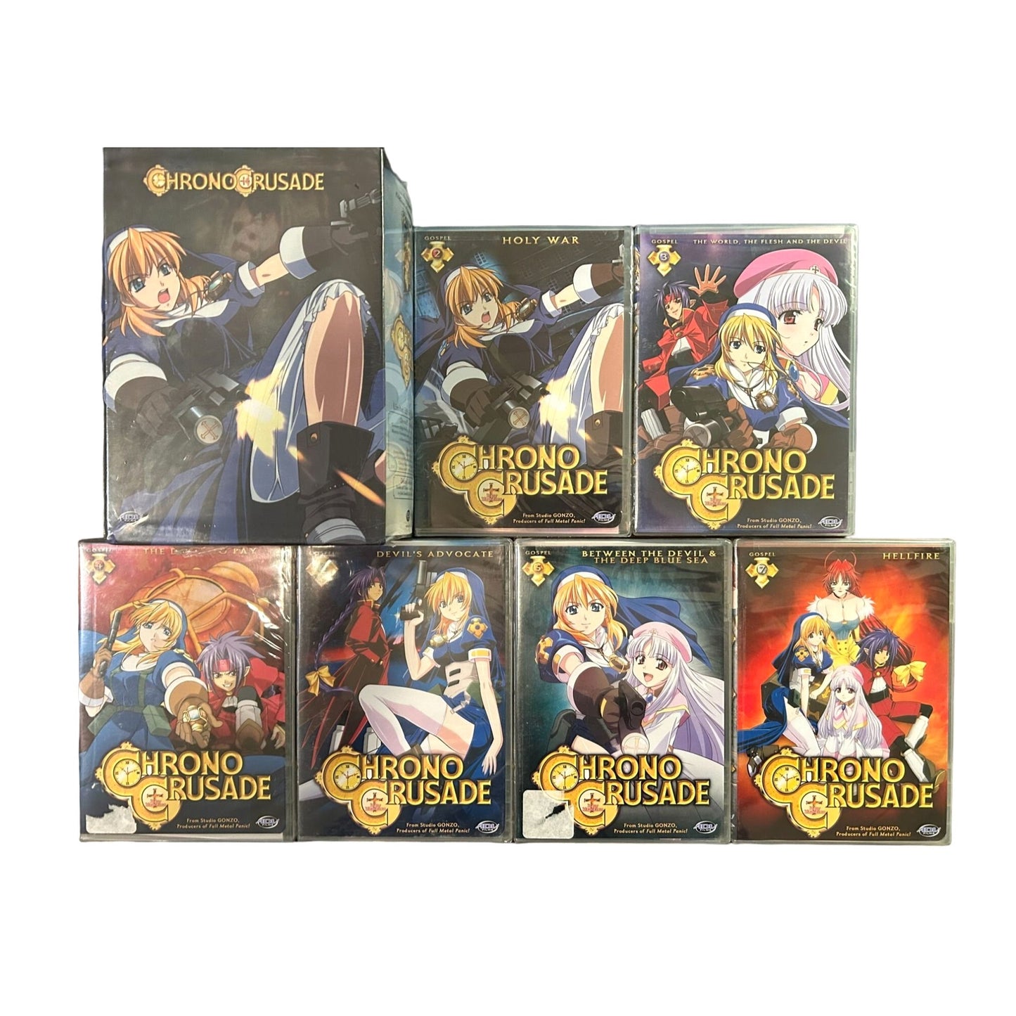 Chrono Crusade (2003) Volume 1-7 - Complete Art Box Set - BRAND NEW Anime DVD