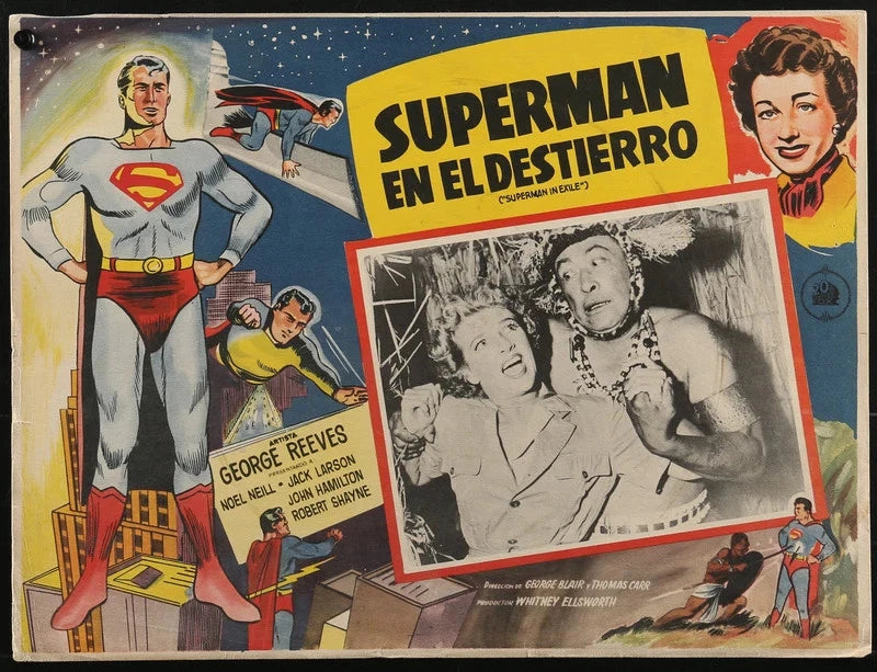 Superman in Exile 1954 Mexican Lobby Card 12.5x16.75 George Reeves Noel Neill