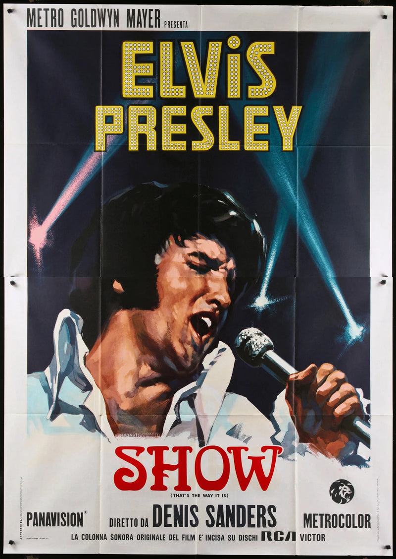 Elvis: That’s the Way It Is (1970) Original Italian Movie Poster Folded 55x78