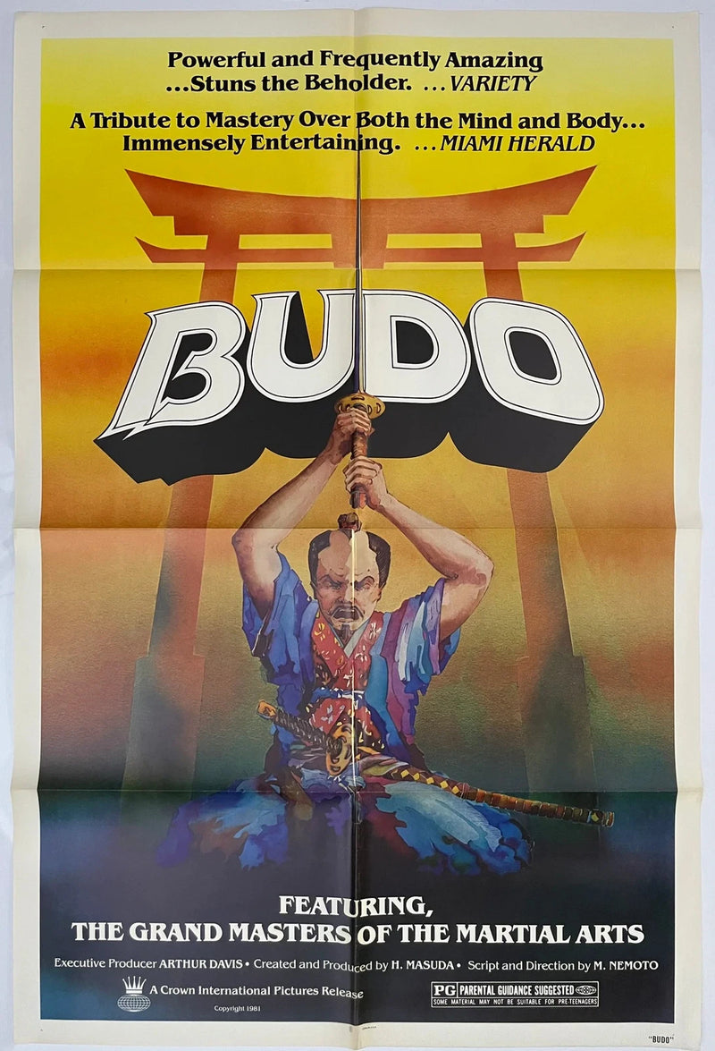Budo 1981 27x41 Folded USA One Sheet Movie Poster Martial Arts Documentary