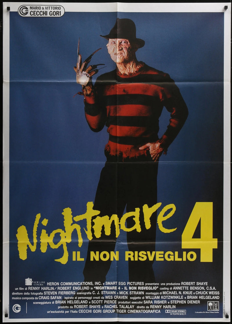 A Nightmare on Elm Street 4 (1988) Italian 1P Movie Poster 39x55 Englund