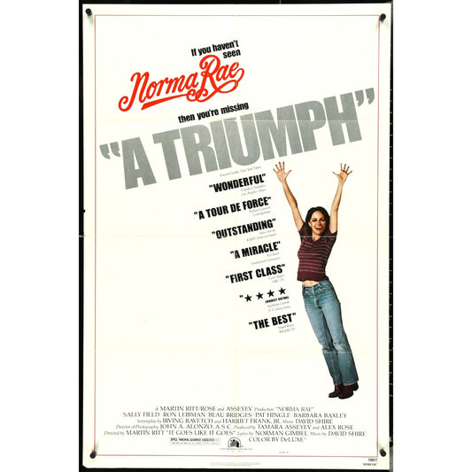 Norma Rae (1979) Original Movie Poster Sally Field 27x41 Folded EM1A14