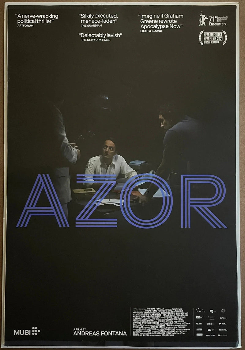 Azor 2021 US One Sheet 27x40 Poster Andreas Fontana MUBI Thriller