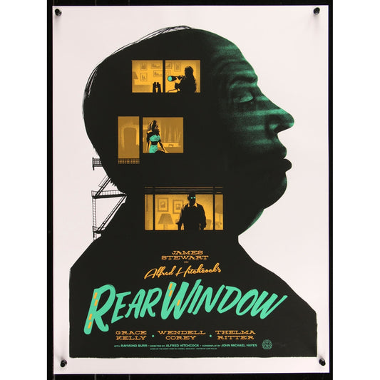 REAR WINDOW #204/225 18x24 art print poster 2019 Mondo Gary Pullin art Hitchcock