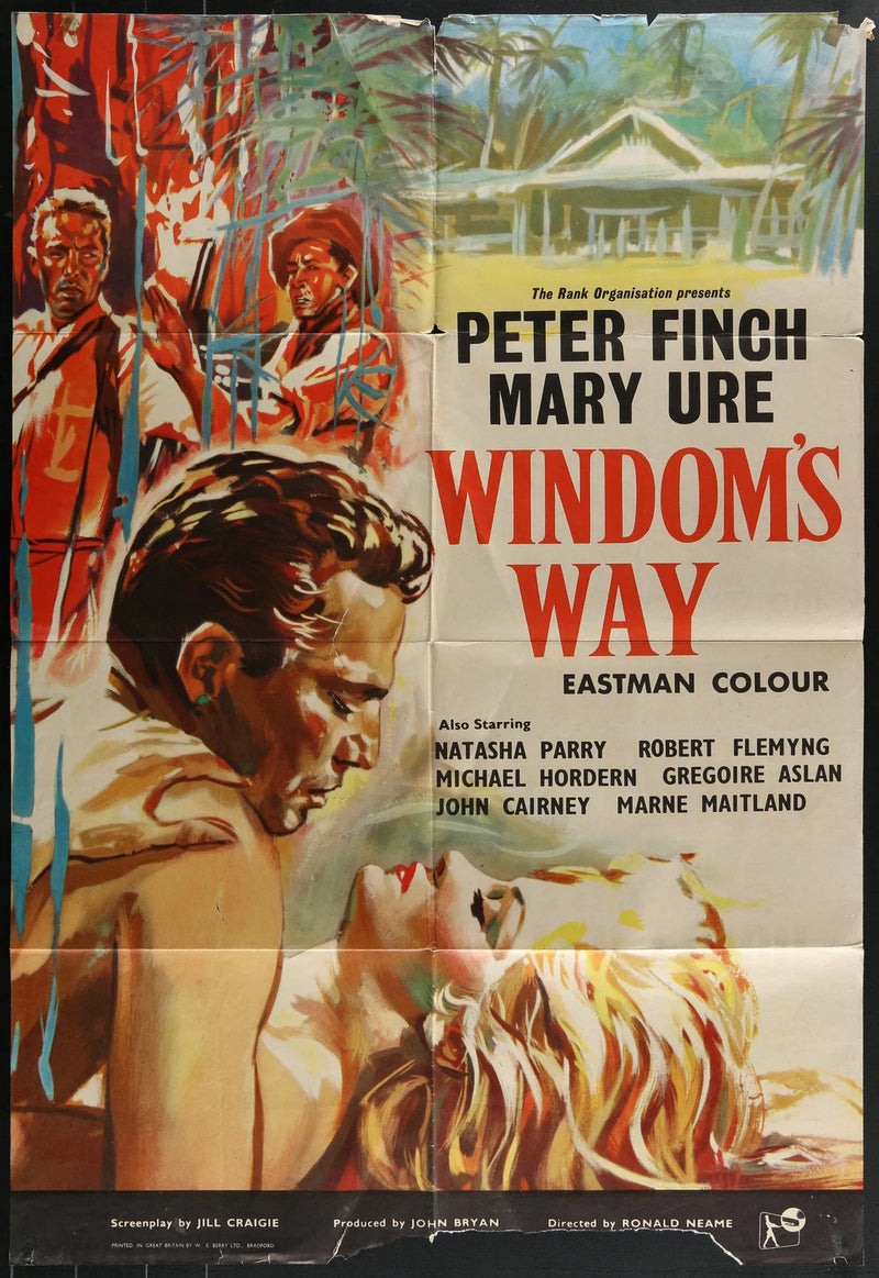 Windom’s Way (1957) Original British Movie Poster Folded 27x40 Peter Finch