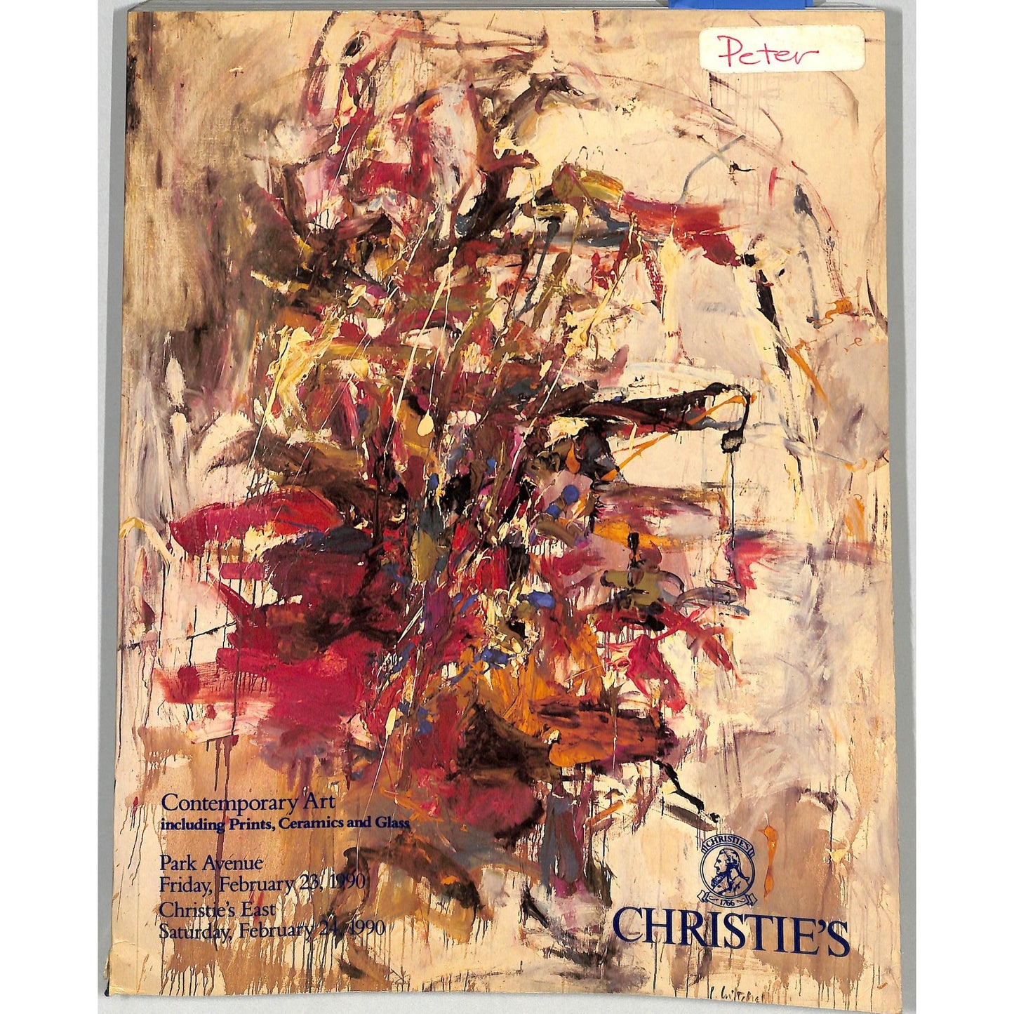 Christie's Contemporary Art Auction Catalog Feb 23-24 1990
