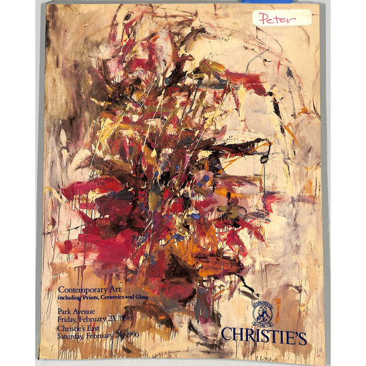 Christie's Contemporary Art Auction Catalog Feb 23-24 1990