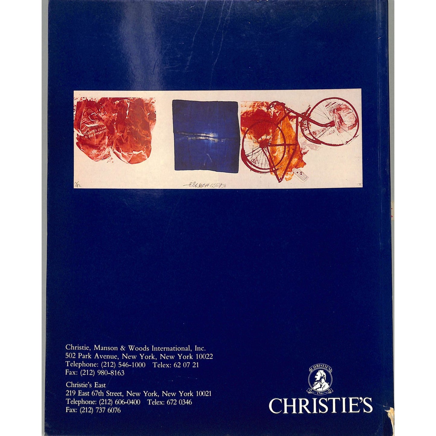 Christie's Contemporary Art Auction Catalog Feb 23-24 1990