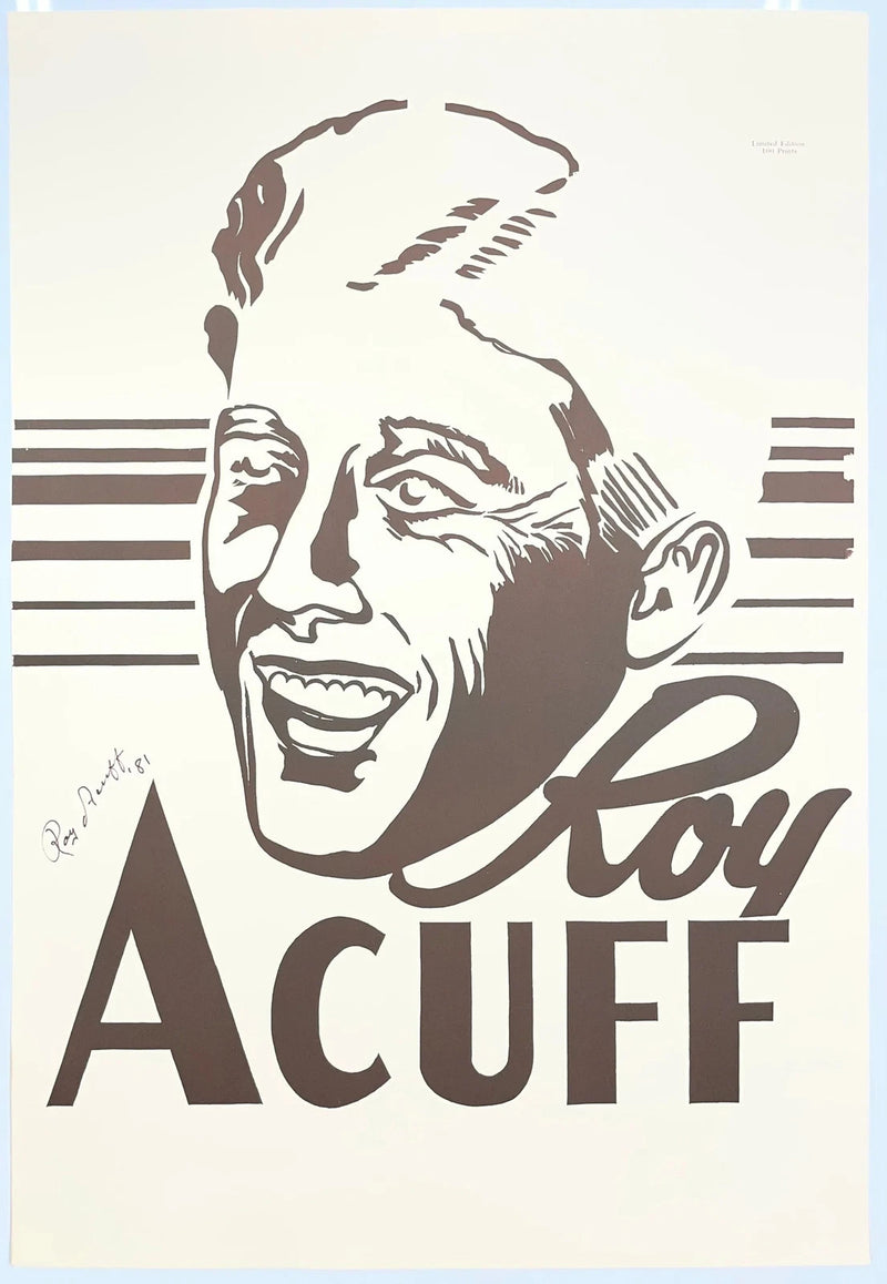 Roy Acuff 1981 26x38 Limited Edition Art Print Poster Country Music Legend
