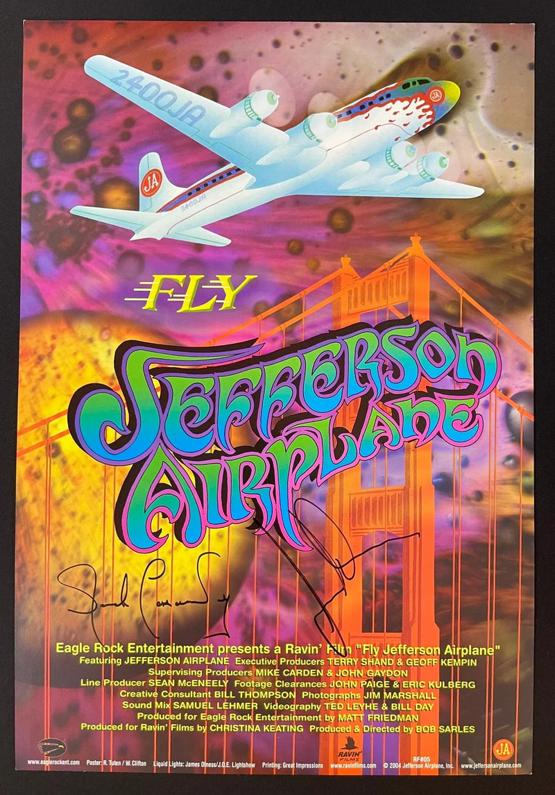 Jefferson Airplane Fly Jefferson Airplane 2004 Signed Poster 13x19