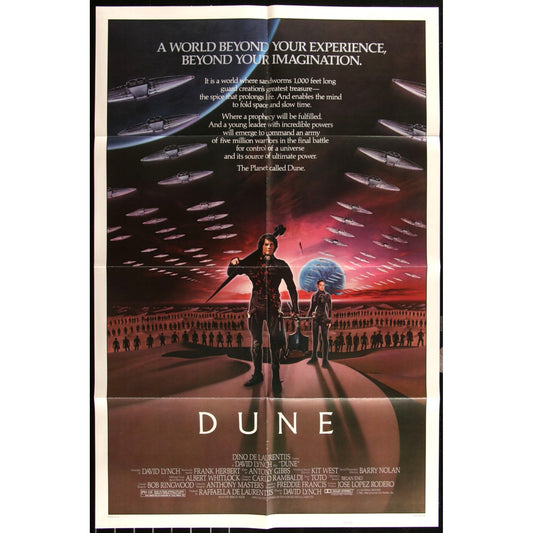 Dune (1984) Original Movie Poster Folded 27x41 David Lynch Sci-Fi Classic EM4-42