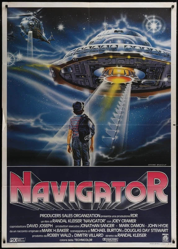 Flight of the Navigator 1986 Original Italian 1P Movie Poster 39x55 Disney