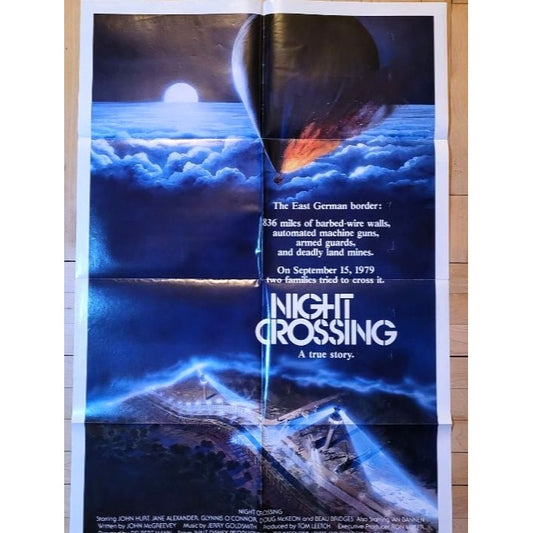 Night Crossing (1982) Original Movie Poster 27x41 Folded John Hurt, Beau Bridges