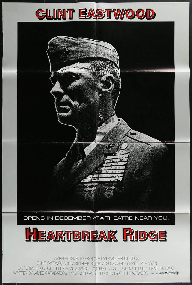 Heartbreak Ridge (1986) Original One Sheet Poster 27x41 Clint Eastwood