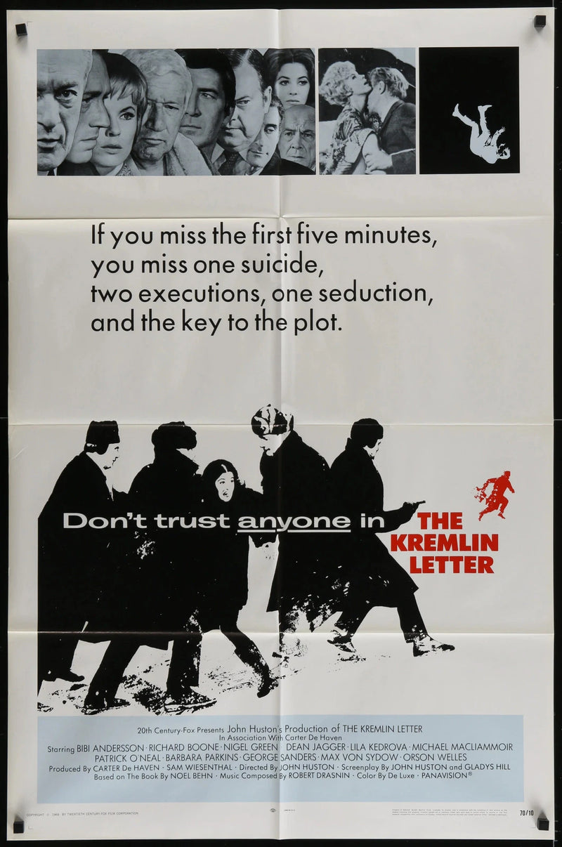The Kremlin Letter (1970) Original One Sheet Movie Poster Folded 27x41 Thriller