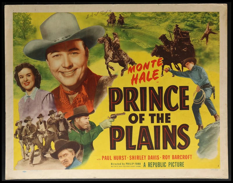 Prince of the Plains (1949) Original Half-sheet Movie Poster 22x28