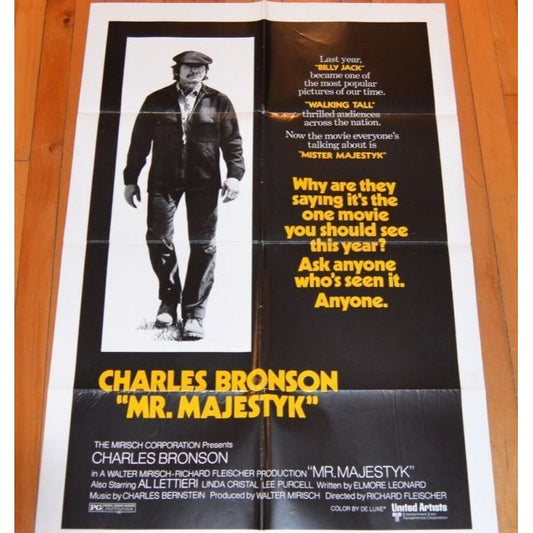 Mr. Majestyk (1974) Original Movie Poster 27x41 Folded Charles Bronson