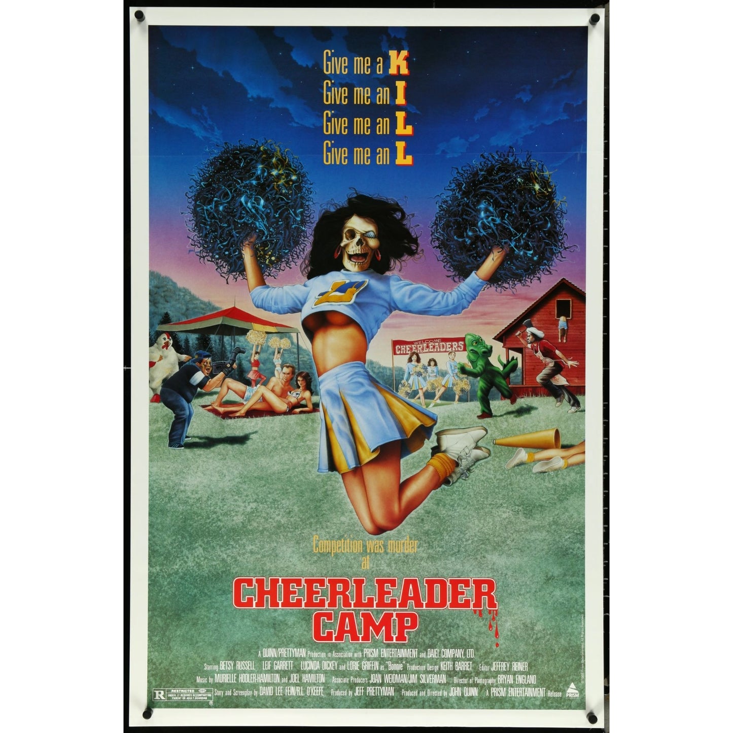 Cheerleader Camp (1987) Original Rolled Movie Poster 27x41 John Quinn