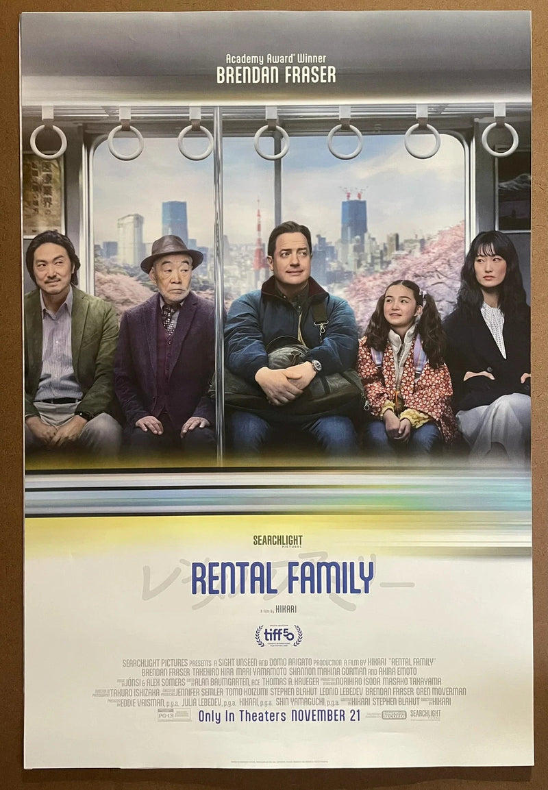 Rental Family 2025 USA One Sheet DS Rolled Movie Poster Brendan Fraser Hikari