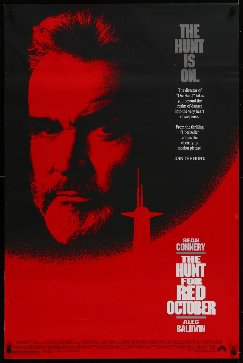 The Hunt for Red October 1990 Original 27x40 Single-Sided Movie Poster