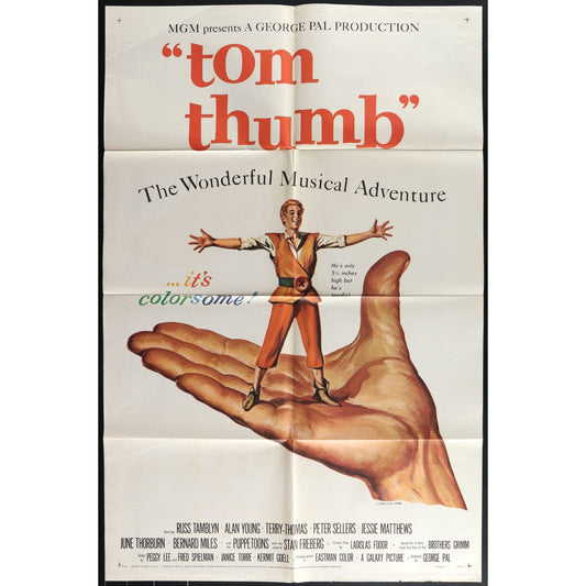 Tom Thumb (1958) Original Movie Poster Folded 27x41
