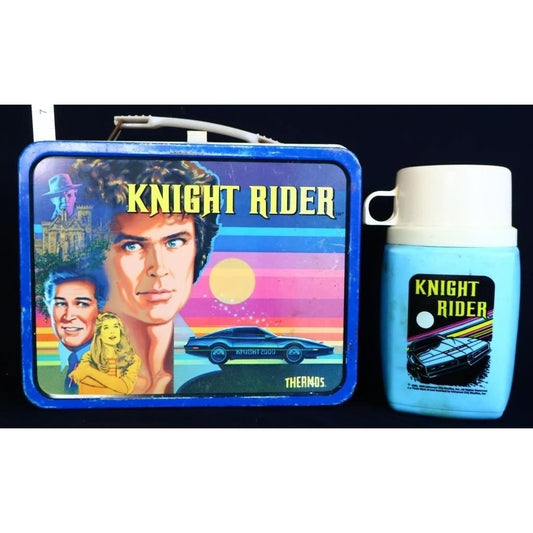 Vintage metal Knight Rider lunchbox w/ thermos