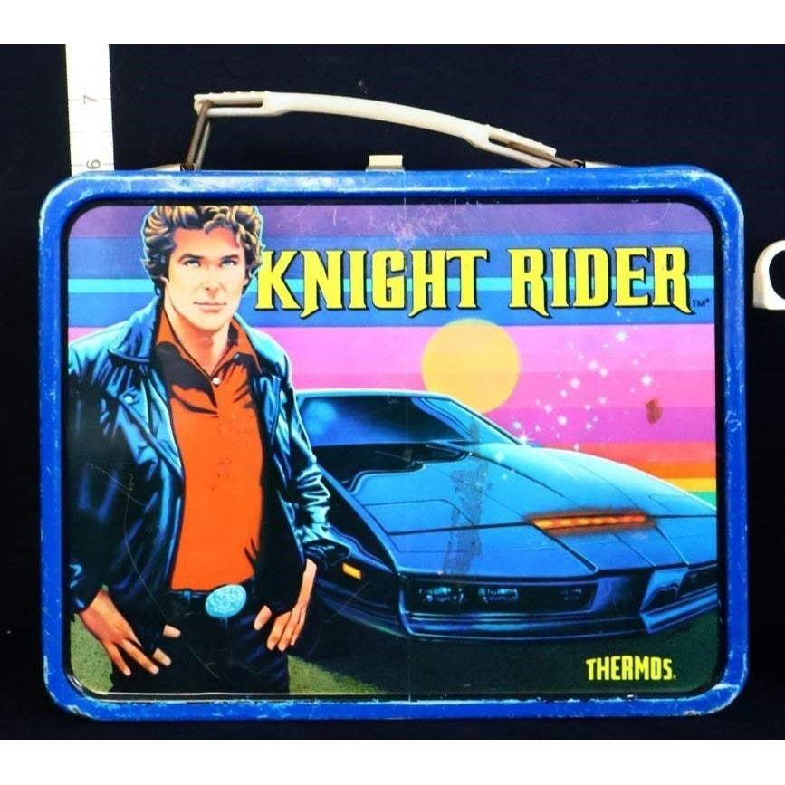 Vintage metal Knight Rider lunchbox w/ thermos