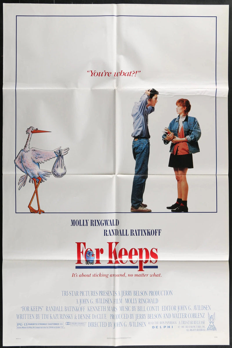 For Keeps (1988) Original 1-Sheet Poster 27x41 Molly Ringwald Randall Batinkoff