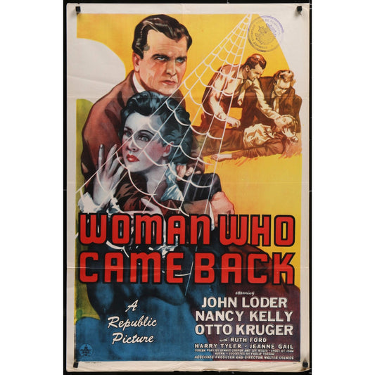 Woman Who Came Back 1945 Original Theatrical Folded Movie Poster 27" x 41"