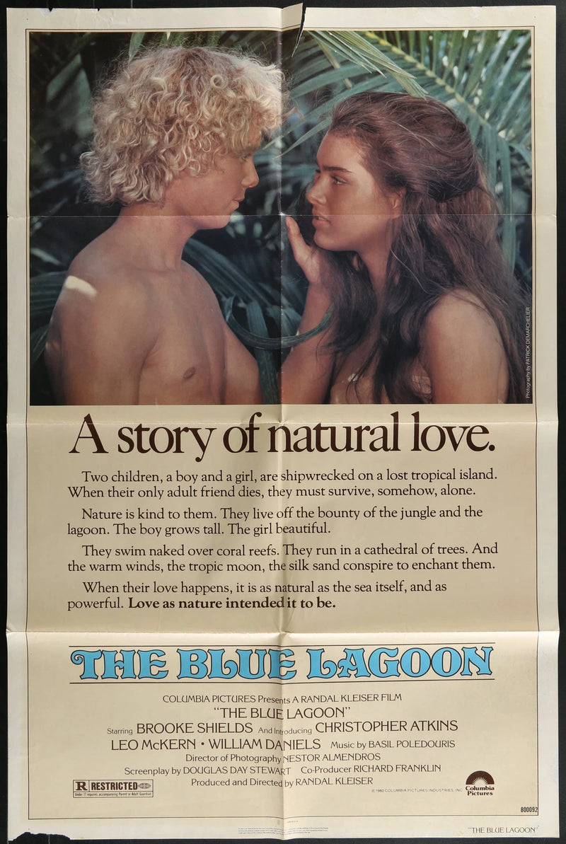 The Blue Lagoon (1980) Original One Sheet Poster 27x41 Brooke Shields