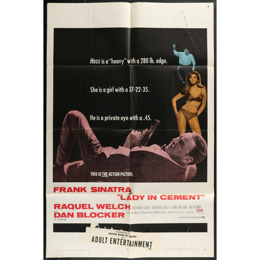 Lady in Cement (1968) Original Movie Poster Folded 27x41