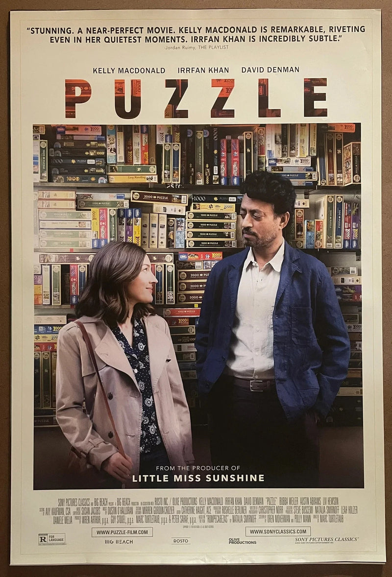 Puzzle 2018 Kelly Macdonald Irrfan Khan US One-Sheet 27x40 Single-Sided