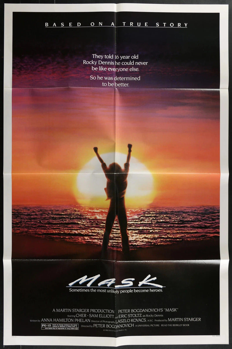 Mask 1985 Original Movie Poster 27x41 Cher Eric Stoltz Drama