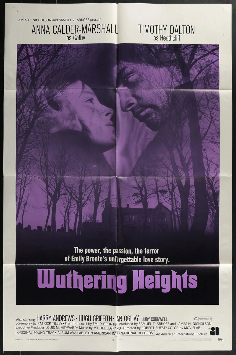 Wuthering Heights 1970 Original Movie Poster 27x41 Timothy Dalton Emily Bronte