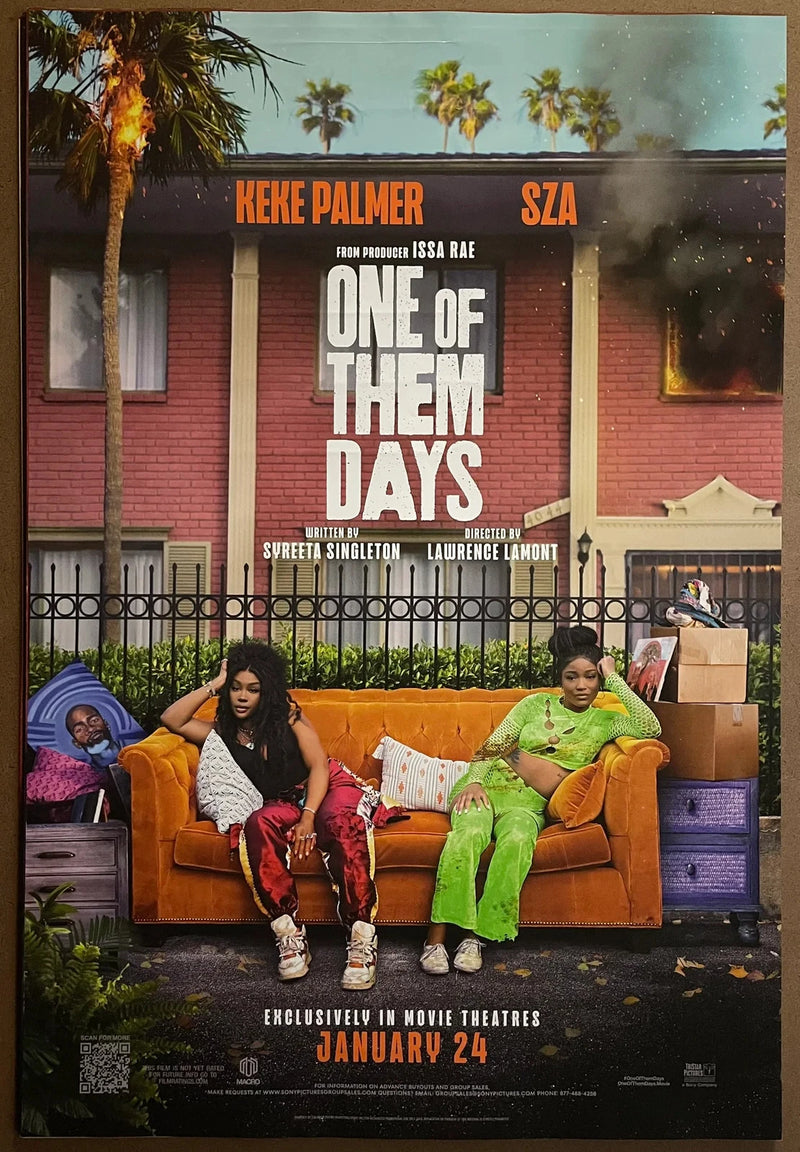 One of Them Days 2025 Keke Palmer SZA Comedy 27x40 DS Poster