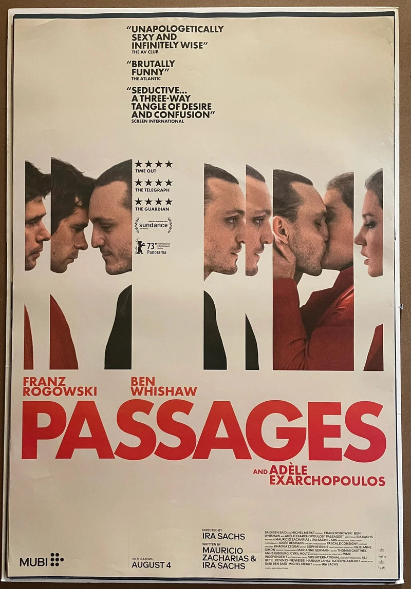 Passages 2023 US One Sheet 27x40 DS Poster Franz Rogowski Ben Whishaw
