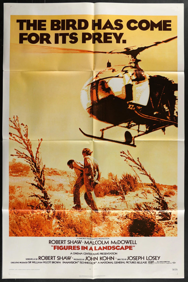 Figures in a Landscape 1970 Robert Shaw Malcolm McDowell Poster 27x41